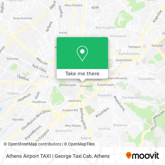 Athens Airport TAXI | George Taxi Cab map