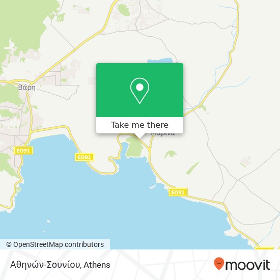 Αθηνών-Σουνίου map