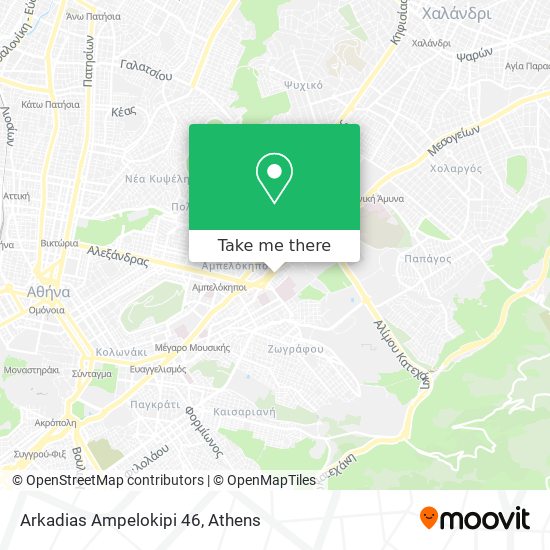 Arkadias Ampelokipi 46 map