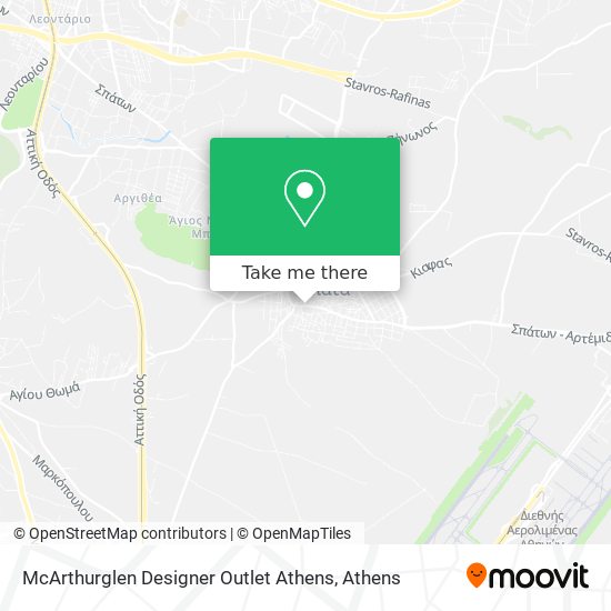 McArthurglen Designer Outlet Athens map