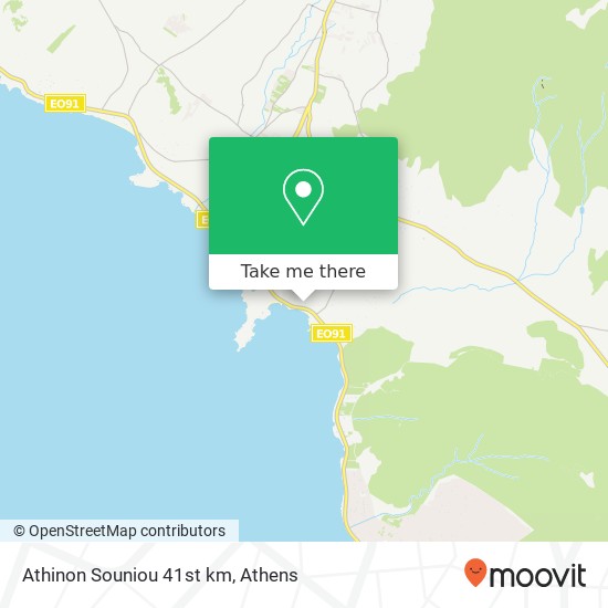 Athinon Souniou 41st km map
