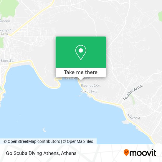 Go Scuba Diving Athens map