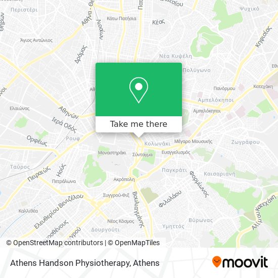 Athens Handson Physiotherapy map