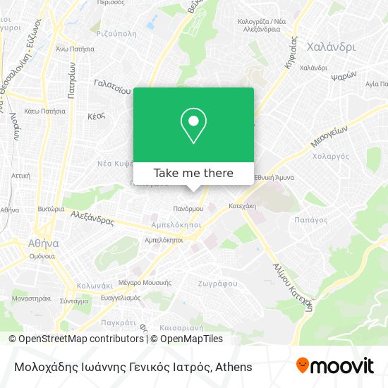 Μολοχάδης Ιωάννης Γενικός Ιατρός map