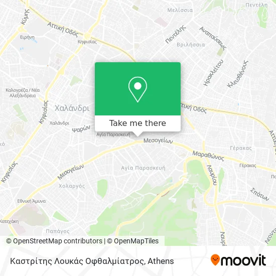 Καστρίτης Λουκάς Οφθαλμίατρος map
