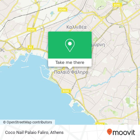 Coco Nail Palaio Faliro map