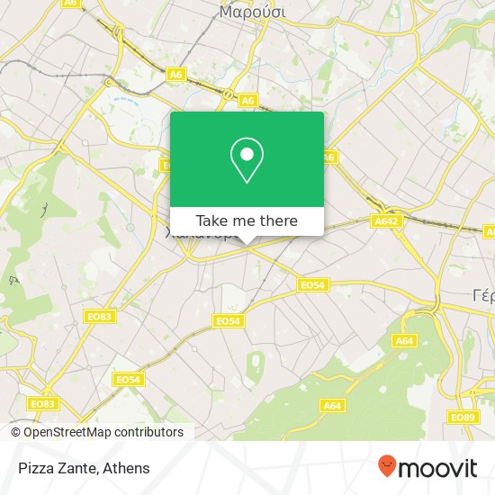 Pizza Zante map