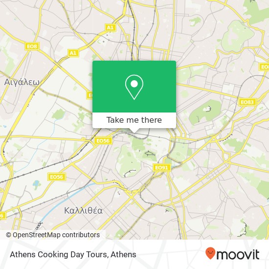 Athens Cooking Day Tours map