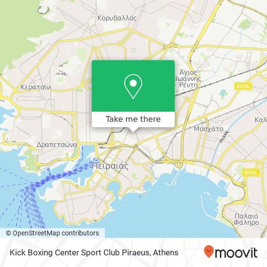 Kick Boxing Center Sport Club Piraeus map