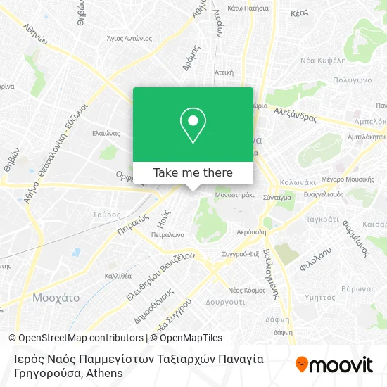 Ιερός Ναός Παμμεγίστων Ταξιαρχών Παναγία Γρηγορούσα map