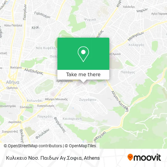 Κυλικειο Νοσ. Παιδων Αγ.Σοφια map