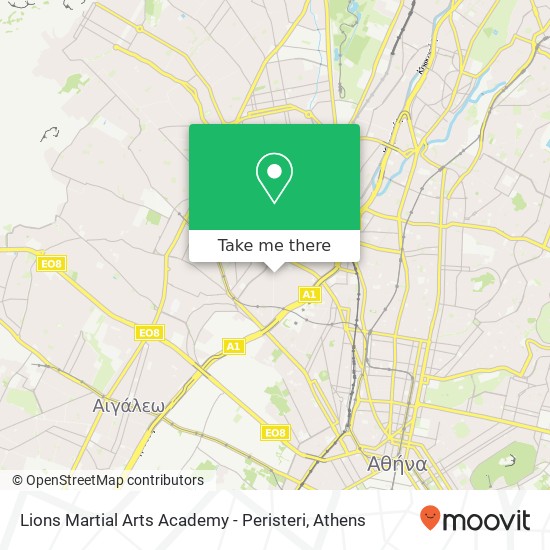 Lions Martial Arts Academy - Peristeri map