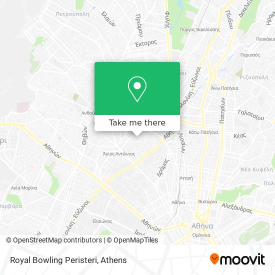 Royal Bowling Peristeri map