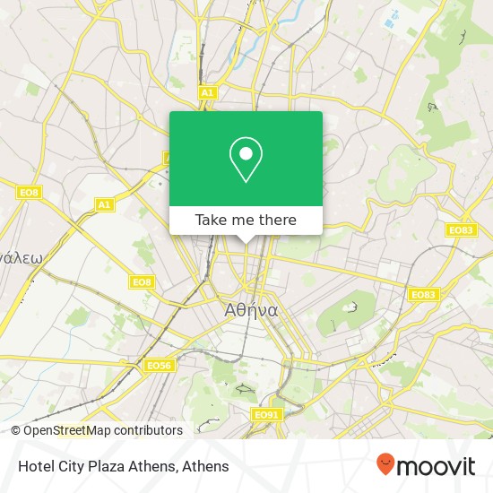 Hotel City Plaza Athens map