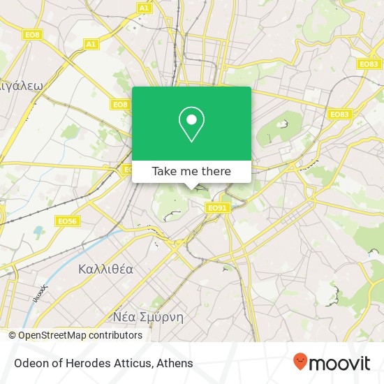 Odeon of Herodes Atticus map