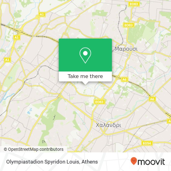 Olympiastadion Spyridon Louis map