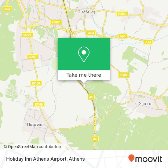 Holiday Inn Athens Airport map