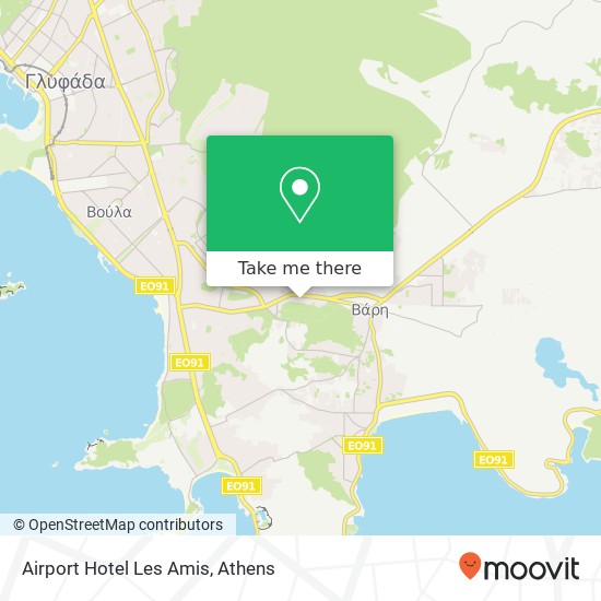 Airport Hotel Les Amis map