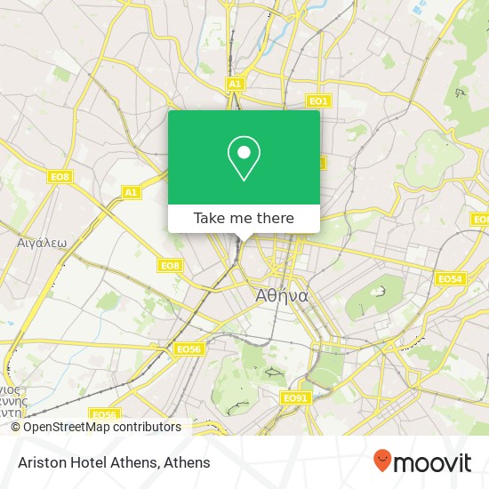 Ariston Hotel Athens map