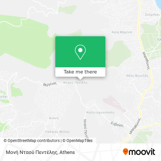 Μονή Νταού Πεντέλης map