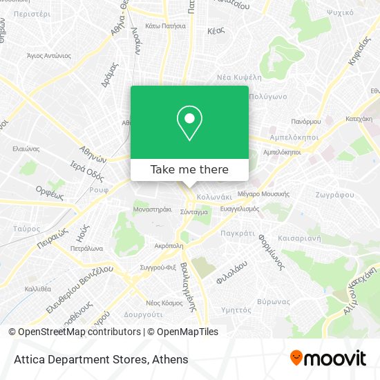 Attica Department Stores map