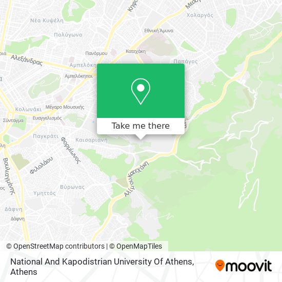 National And Kapodistrian University Of Athens map