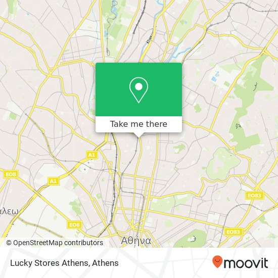 Lucky Stores Athens map