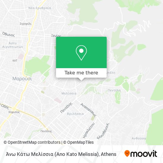 Άνω Κάτω Μελίσσια (Ano Kato Melissia) map