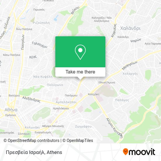 Πρεσβεία Ισραήλ map
