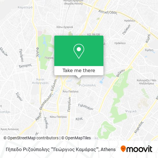 Γήπεδο Ριζούπολης ""Γεώργιος Καμάρας"" map