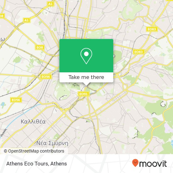 Athens Eco Tours map