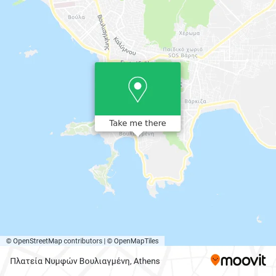 Πλατεία Νυμφών Βουλιαγμένη map