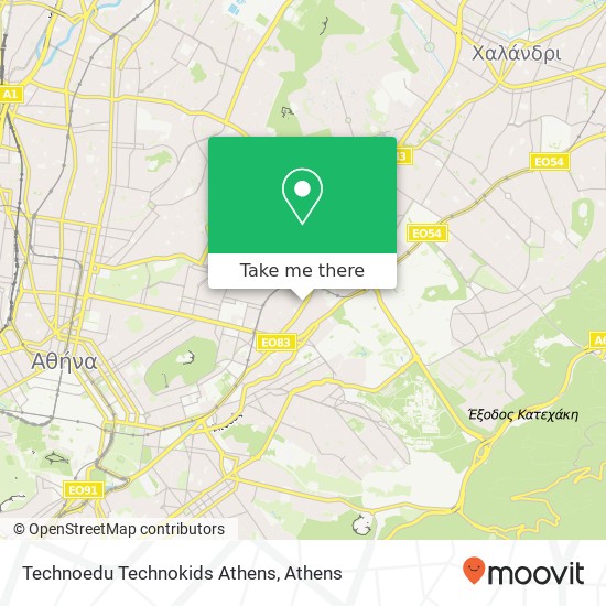 Technoedu Technokids Athens map