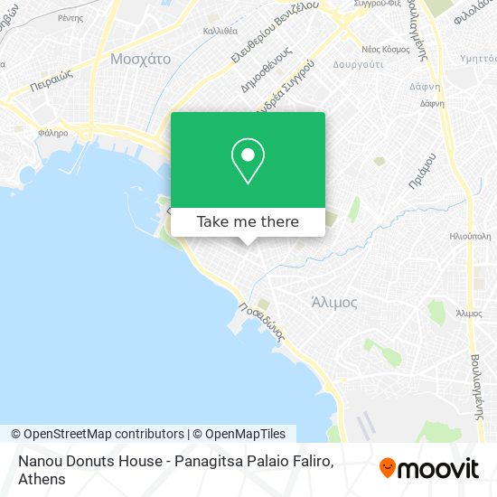 Nanou Donuts House - Panagitsa Palaio Faliro map