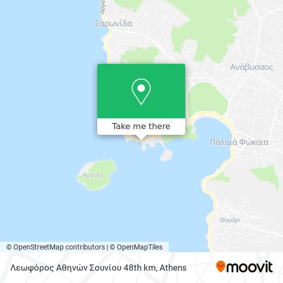 Λεωφόρος Αθηνών Σουνίου 48th km map