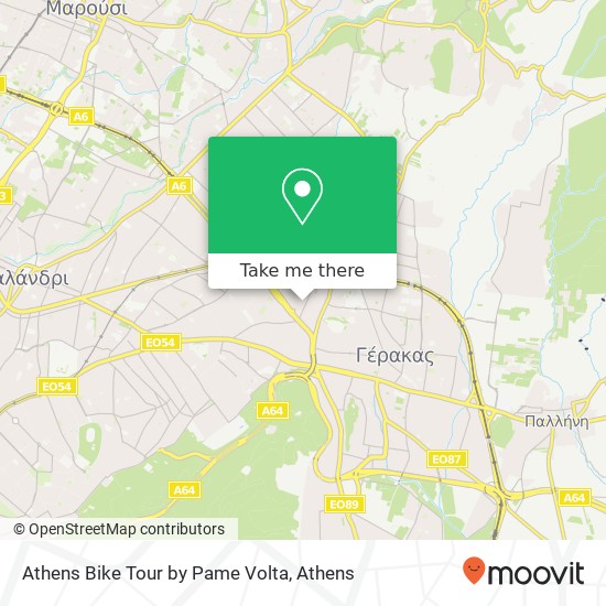 Athens Bike Tour by Pame Volta map