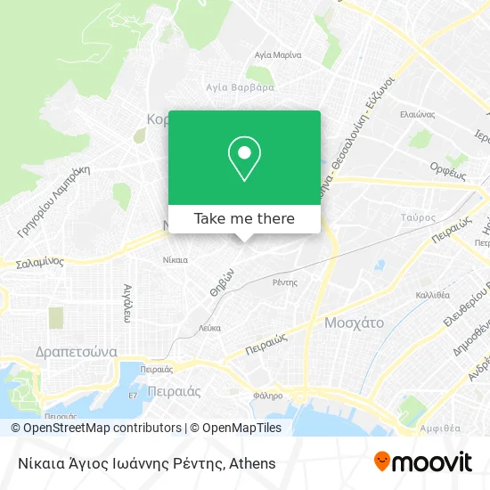 Νίκαια Άγιος Ιωάννης Ρέντης map