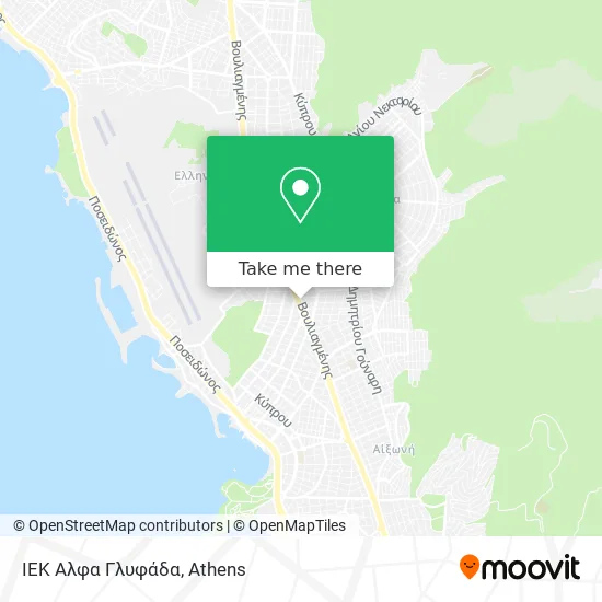 ΙΕΚ Αλφα Γλυφάδα map