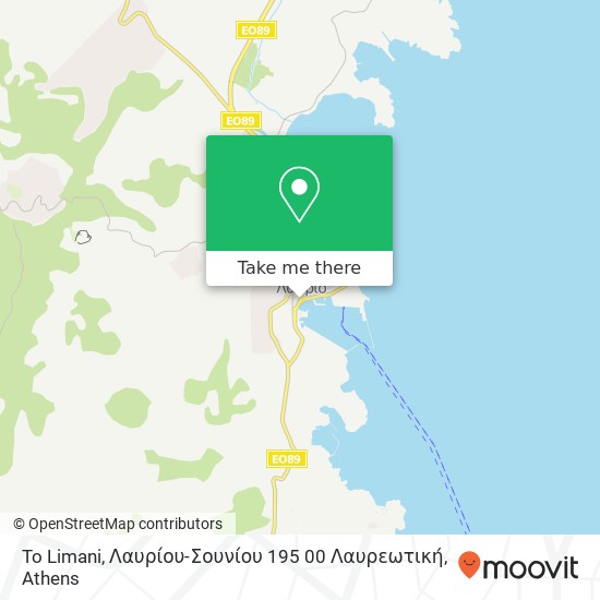 To Limani, Λαυρίου-Σουνίου 195 00 Λαυρεωτική map