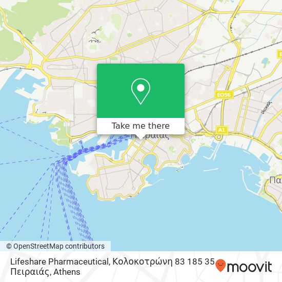 Lifeshare Pharmaceutical, Κολοκοτρώνη 83 185 35 Πειραιάς map