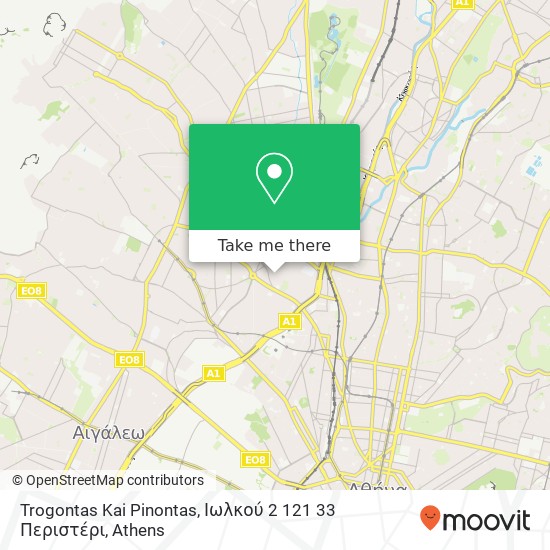 Trogontas Kai Pinontas, Ιωλκού 2 121 33 Περιστέρι map