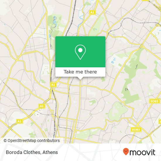 Boroda Clothes, Πατησίων 338 111 41 Αθήνα map