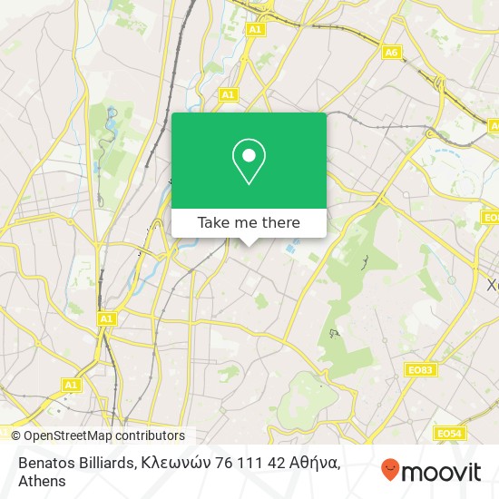 Benatos Billiards, Κλεωνών 76 111 42 Αθήνα map