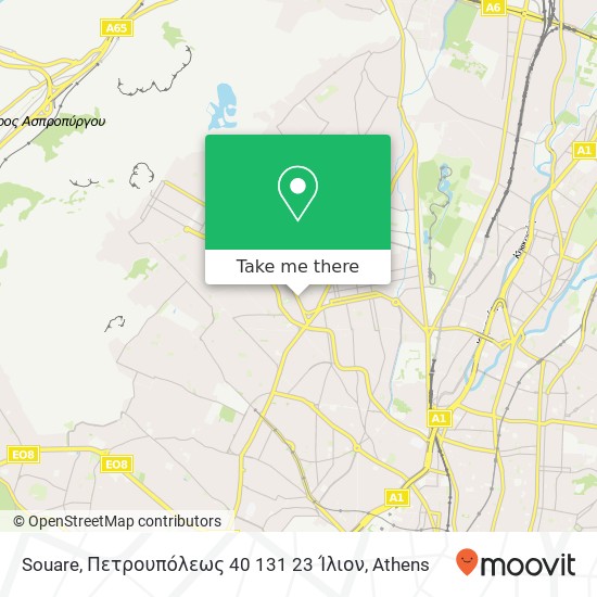 Souare, Πετρουπόλεως 40 131 23 Ίλιον map