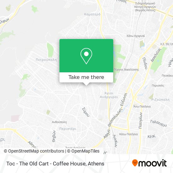 Toc - The Old Cart - Coffee House map