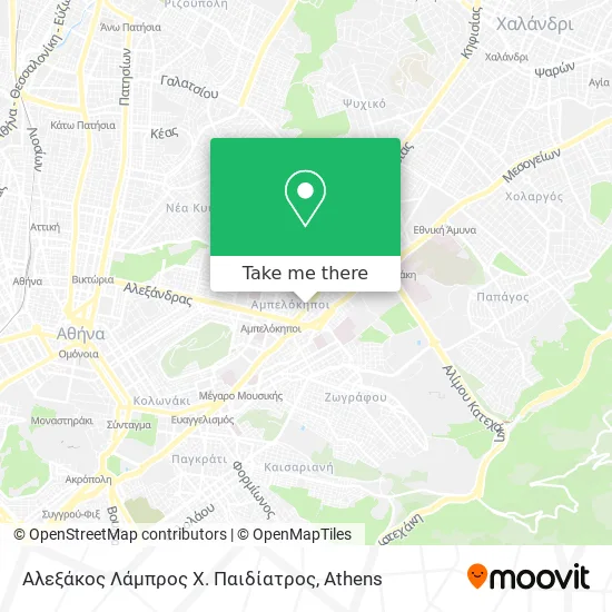 Αλεξάκος Λάμπρος Χ. Παιδίατρος map