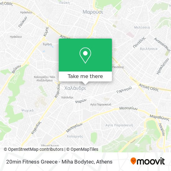 20min Fitness Greece - Miha Bodytec map