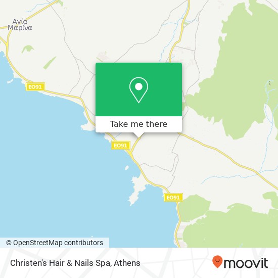 Christen's Hair & Nails Spa map