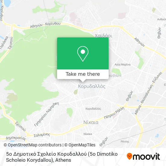5ο Δημοτικό Σχολείο Κορυδαλλού (5o Dimotiko Scholeio Korydallou) map
