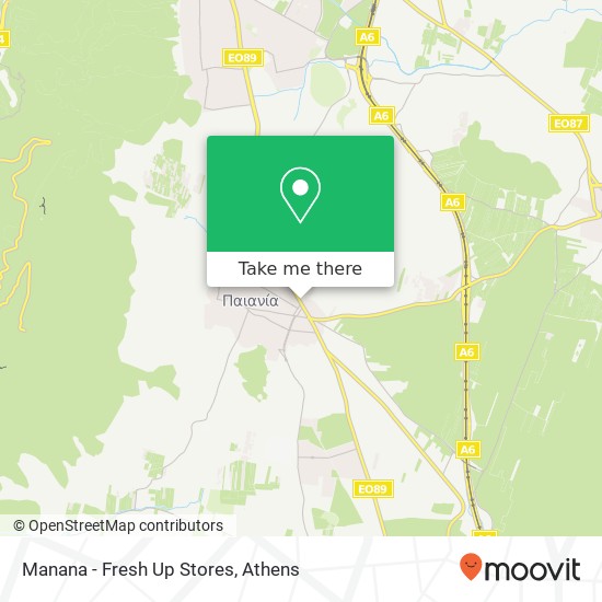 Manana - Fresh Up Stores map